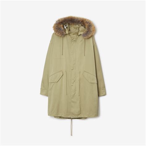 burberry faux fur & cotton coat|Burberry faux fur camel coat.